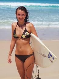 Surfer girl in Santa Teresa, Costa Rica
